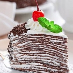 Рецепт блинного шоколадного торта