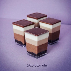 Десерт "Три шоколада"